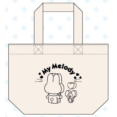 Canvas Mini Tote Bag My Melody Sanrio Characters - Canvas Mini Tote Bag My Melody (帆布ミニトートバッグ マイメロディ サンリオキャラクターズ - 帆布ミニトートバッグ マイメロディ)