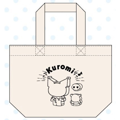 Canvas Mini Tote Bag Kuromi Sanrio Characters - Canvas Mini Tote Bag Kuromi (帆布ミニトートバッグ クロミ サンリオキャラクターズ - 帆布ミニトートバッグ クロミ)