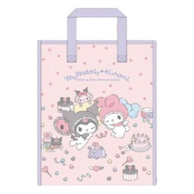 Insulated Square Tote Bag My Melody & Kuromi Sanrio Characters - Insulated Square Tote Bag My Melody & Kuromi (保冷保温スクエアトートバッグ マイメロディ&クロミ サンリオキャラクターズ - 保冷保温スクエアトートバッグ マイメロディ&クロミ)