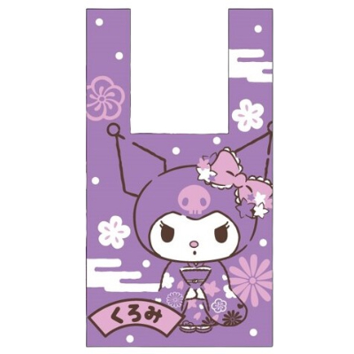 Jacquard Tote Bag, Japanese Pattern, Kuromi, Sanrio Characters - Tote Bag, Japanese Pattern, Kuromi (ジャガード織トートバッグ 和柄 クロミ サンリオキャラクターズ - トートバッグ 和柄 クロミ)