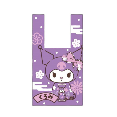 Jacquard Woven Mini Tote Bag Japanese Pattern Kuromi Sanrio Characters - ▲Mini Tote Bag Japanese Pattern Kuromi (ジャガード織ミニトートバッグ 和柄 クロミ サンリオキャラクターズ - ▲ミニトートバッグ 和柄 クロミ)