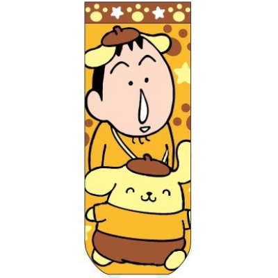 Jacquard Socks Crayon Shin-chan x Pompompurin Orange Smile (ジャガードソックス クレヨンしんちゃん×ポムポムプリン オレンジスマイル)