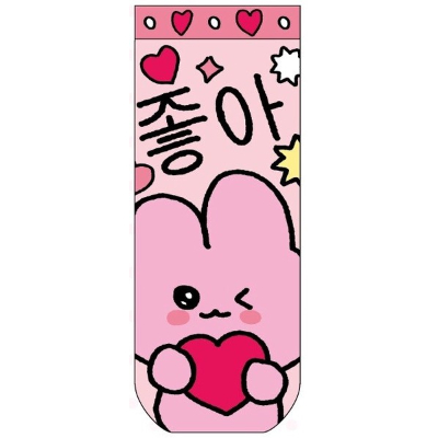 Jacquard socks, Chegosim, pink (ジャガードソックス チェゴシム ピンク)