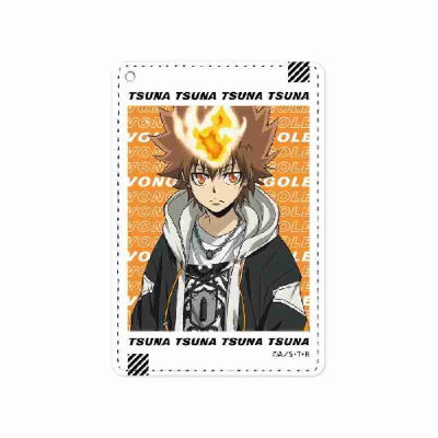 (s)TVアニメ『家庭教師ヒットマンREBORN!』 描き下ろしイラスト 沢田綱吉 ストリートver. 1ポケットパスケース 送料別880円