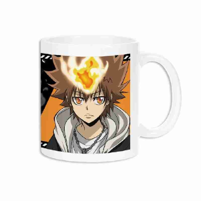 (s)TVアニメ『家庭教師ヒットマンREBORN!』 描き下ろしイラスト 沢田綱吉 ストリートver. マグカップ 送料別880円