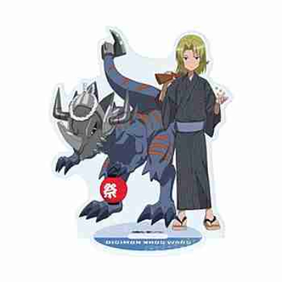 (s)アクリルスタンド｢デジモンクロスウォーズ｣05/蒼沼キリハ&グレイモン(描き下ろしイラスト) 送料別880円