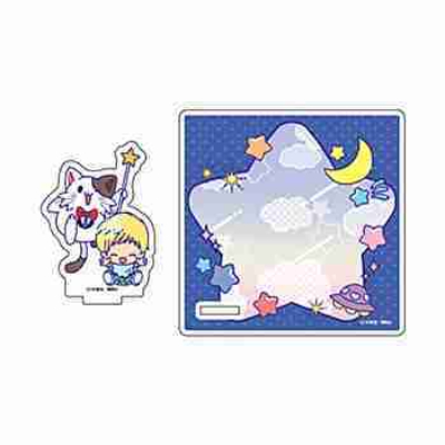 (s)アクリルコースタースタンド｢だぁ!だぁ!だぁ!｣01/ルゥ&ワンニャー 星空ファッションver.(Candy artイラスト) 送料別880円