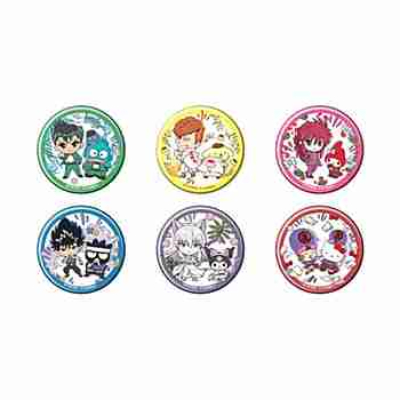 (s)缶バッジ｢幽☆遊☆白書×サンリオキャラクターズ｣01/ブラインド(全6種)(コラボイラスト) 送料別880円