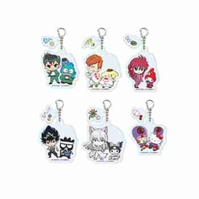 (s)パーツ付きアクリルキーホルダー｢幽☆遊☆白書×サンリオキャラクターズ｣01/ブラインド(全6種)(コラボイラスト) 送料別880円