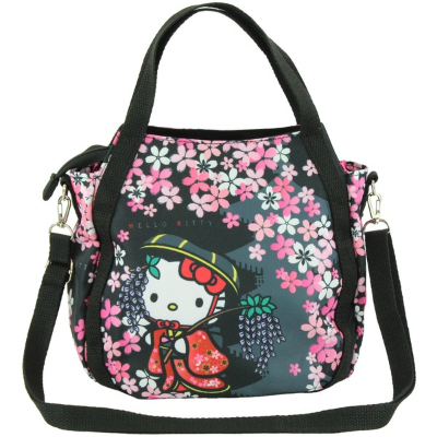 Japanese Pattern Series 2-Way Shoulder Bag Hello Kitty Kimono Sanrio Characters - Japanese Pattern 2-Way Shoulder Bag Sakuran (和柄シリーズ 2WAYショルダーバッグ ハローキティ着物 サンリオキャラクターズ - 和柄2WAYショルダーバッグ さくらん)
