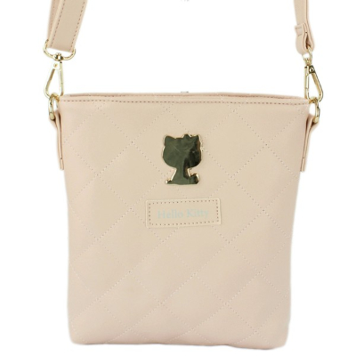 Quilted Smartphone Shoulder Bag with Silhouette Charm, Hello Kitty and Sanrio Characters - Quilted Smartphone Shoulder Bag with Silhouette Charm, Hello Kitty (シルエットチャーム付きキルティングスマホショルダー ハローキティ サンリオキャラクターズ - シルエットチャーム付きキルティングスマホショルダー ハローキティ)