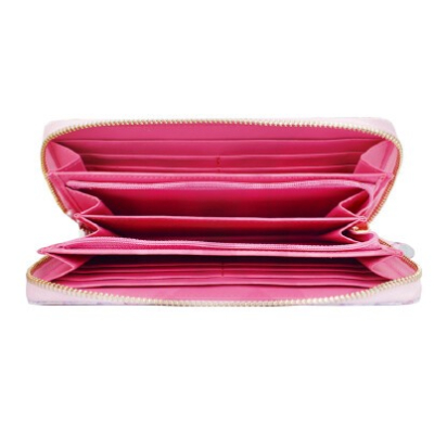 Japanese Pattern Series Wallet with Land Zipper, Hello Kitty - Land Zipper with Sakura Wagasa Umbrella (和柄シリーズ 財布 ランドファスナー ハローキティ - ランドファスナー 桜和傘) - Image 2