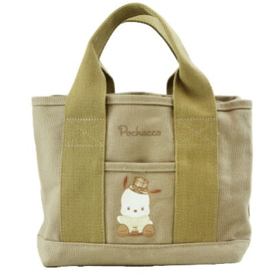 Canvas Divided Mini Tote Bag Pochacco Sanrio Characters - Canvas Divided Mini Tote Bag Pochacco (帆布仕切りミニトートバッグ ポチャッコ サンリオキャラクターズ - 帆布仕切りミニトートバッグ ポチャッコ)