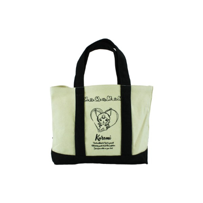 Drawing Art Canvas Tote Bag Kuromi Sanrio Characters - Canvas Tote Bag Kuromi (ドローイングアート 帆布トートバッグ クロミ サンリオキャラクターズ - 帆布トートバッグ クロミ)