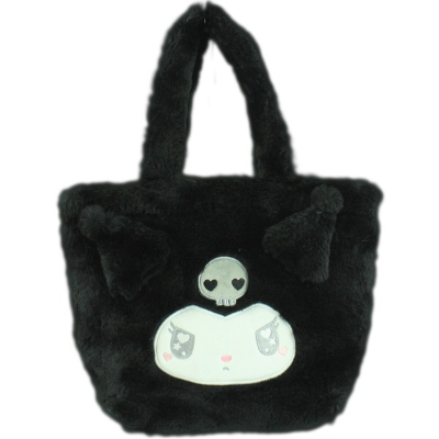 Fur Tote Bag Kuromi Sanrio Characters - Fur Tote Bag Kuromi (ファー手提げバッグ クロミ サンリオキャラクターズ - ファー手提げバッグ クロミ)