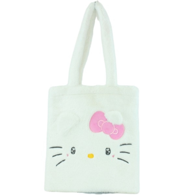 Hello Kitty Sanrio Characters Fur Tote Bag - Hello Kitty Fur Tote Bag (ファートートバッグ ハローキティ サンリオキャラクターズ - ファートートバッグ ハローキティ)