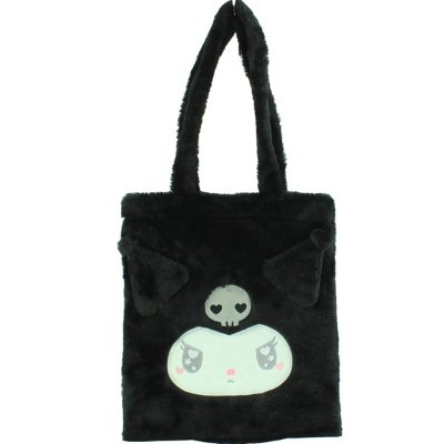 Fur Tote Bag Kuromi Sanrio Characters - Fur Tote Bag Kuromi (ファートートバッグ クロミ サンリオキャラクターズ - ファートートバッグ クロミ)