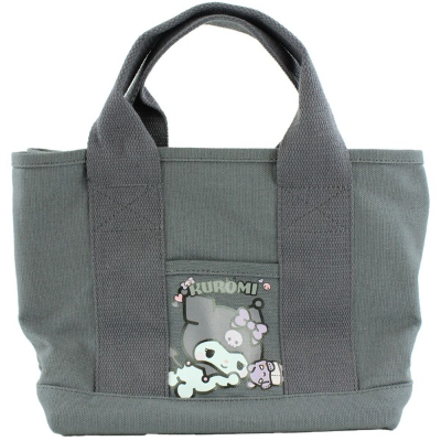 Canvas Divided Mini Tote Bag, Large, Kuromi, Sanrio Characters - Canvas Divided Mini Tote Bag, Kuromi (帆布仕切りミニトートバッグLサイズ クロミ サンリオキャラクターズ - 帆布仕切りミニトートバック クロミ)