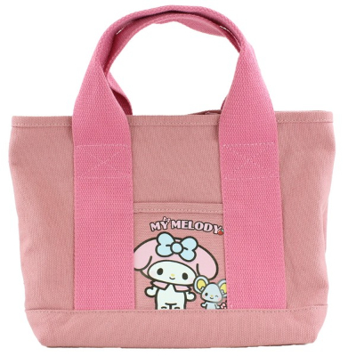 Canvas Divided Mini Tote Bag, Large, My Melody, Sanrio Characters - Canvas Divided Mini Tote Bag, My Melody (帆布仕切りミニトートバッグLサイズ マイメロディ サンリオキャラクターズ - 帆布仕切りミニトートバック マイメロディ)