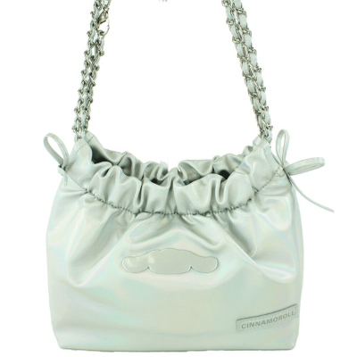 Metallic Drawstring Shoulder Bag Cinnamoroll Sanrio Characters - Metallic Drawstring Shoulder Bag Cinnamoroll (メタリック巾着ショルダーバッグ シナモロール サンリオキャラクターズ - メタリック巾着ショルダーバッグ シナモロール)