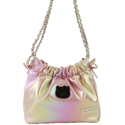 Metallic Drawstring Shoulder Bag Hello Kitty Sanrio Characters - Metallic Drawstring Shoulder Bag Hello Kitty (メタリック巾着ショルダーバッグ ハローキティ サンリオキャラクターズ - メタリック巾着ショルダーバッグ ハローキティ)