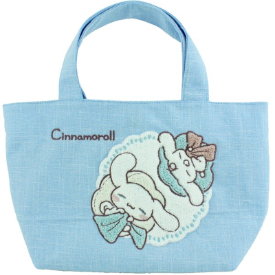 Sagara Embroidered Tote Bag Cinnamoroll Sanrio Characters - Sagara Embroidered Tote Bag Cinnamoroll (サガラ刺繍トートバッグ シナモロール サンリオキャラクターズ - サガラ刺繍トートバッグ シナモロール)