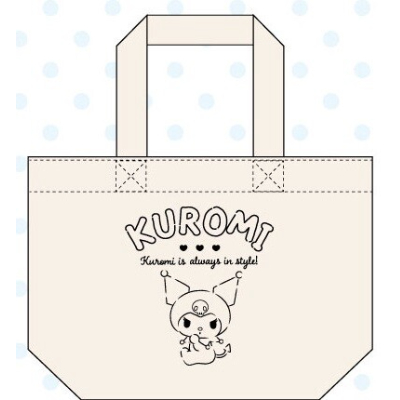 Canvas Mini Tote Bag Sanrio Characters - Kuromi (帆布ミニトートバッグ サンリオキャラクターズ - クロミ)