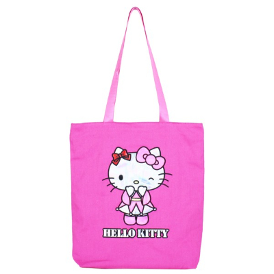 Shiny Tote Bag Sanrio Characters - Shiny Tote Bag Hello Kitty (シャイニートートバッグ サンリオキャラクターズ - シャイニートートバッグ ハローキティ)