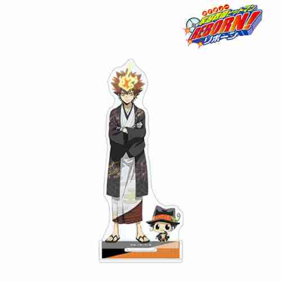 (s)TVアニメ『家庭教師ヒットマンREBORN!』 描き下ろしイラスト 沢田綱吉&リボーン 和服Ver. アクリルスタン 送料別880円