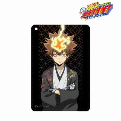 (s)TVアニメ『家庭教師ヒットマンREBORN!』 描き下ろしイラスト 沢田綱吉 和服Ver. 1ポケットパスケース 送料別880円