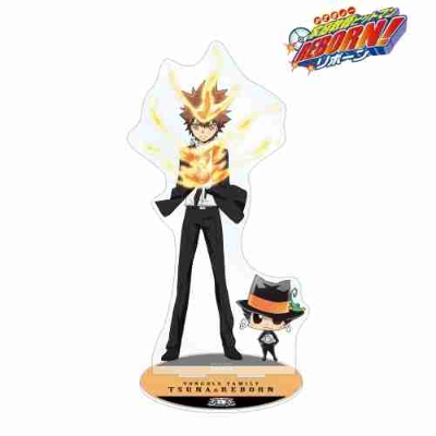 (s)TVアニメ『家庭教師ヒットマンREBORN!』 沢田綱吉&リボーン BIGアクリルスタンド 送料別880円