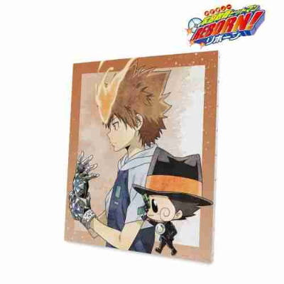 (s)TVアニメ『家庭教師ヒットマンREBORN!』 描き下ろし 沢田 綱吉&リボーン 歩みver. BIGキャンバスホ 送料別880円