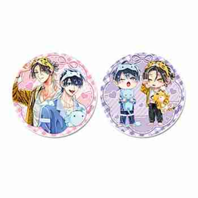 (s)しゅきしゅきMAXハート? 山野でこ先生 描き下ろし BIG缶バッジセット B パジャマVer. 送料別880円