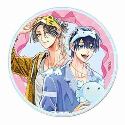 (s)しゅきしゅきMAXハート? 山野でこ先生 描き下ろし アクリルコースター 龍仁&虎幸 パジャマVer. 送料別880円