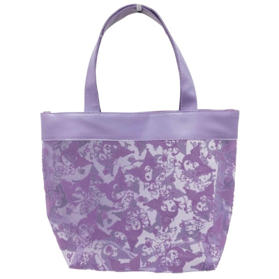 Tulle Flocked Mini Tote Bag Kuromi Sanrio Characters - Kuromi (チュールフロッキーミニトート クロミ サンリオキャラクターズ - クロミ)