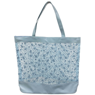 Tulle Flocked Tote Bag L Cinnamoroll Sanrio Characters - Cinnamoroll (チュールフロッキートートL シナモロール サンリオキャラクターズ - シナモロール)