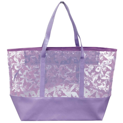 Tulle Flock Wide Tote Bag Kuromi Sanrio Characters - Kuromi (チュールフロッキーワイドトート クロミ サンリオキャラクターズ - クロミ)