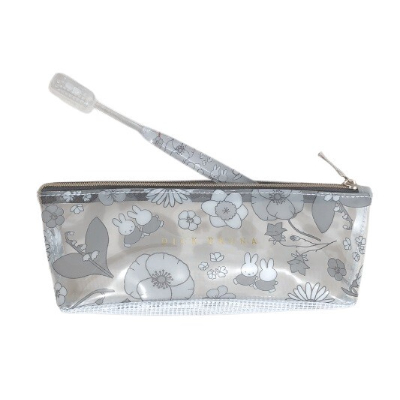 Garden Satin Series Toothbrush Pouch Miffy - Toothbrush Pouch GY (ガーデンサテンシリーズ 歯ブラシポーチ ミッフィー/MIFFY - 歯ブラシポーチ GY)