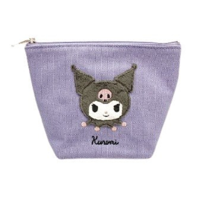Fluffy Patch Series Boat-Shaped Pouch Sanrio Characters - Boat-Shaped Pouch Kuromi (ふわふわワッペンシリーズ 舟形ポーチ サンリオキャラクターズ - 舟形ポーチ クロミ)