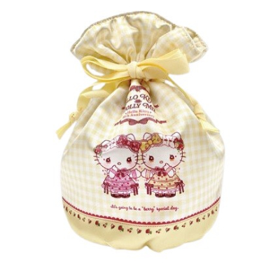 (ハローキティ×ドーリーミックス 巾着 - 巾着 YE)