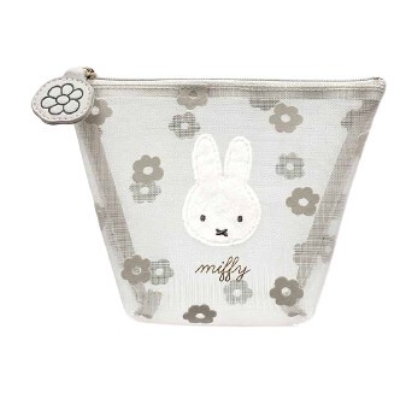 Cherry Fleur Series Mesh Boat-Shaped Pouch Miffy - Mesh Boat-Shaped Pouch GY (チェリーフルールシリーズ メッシュ舟形ポーチ ミッフィー/MIFFY - メッシュ舟形ポーチ GY)