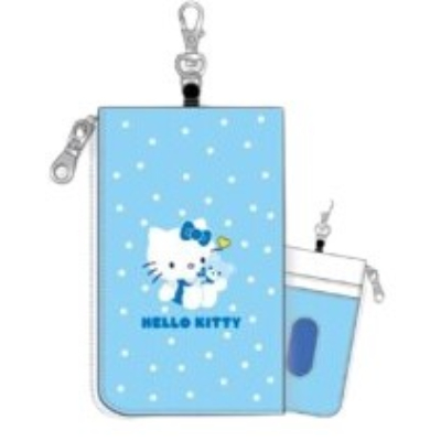Light Blue Hello Kitty Series 1 Key & Pass Pouch - Key & Pass Pouch Bear (みずいろハローキティシリーズ第1弾 キー&パスポーチ - キー&パスポーチ くま)