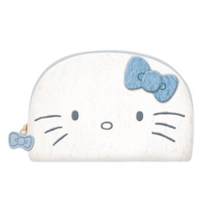 Light Blue Hello Kitty Series 2nd Edition Round Pouch - Round Pouch WH (みずいろハローキティシリーズ第2弾 ラウンドポーチ - ラウンドポーチ WH)