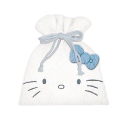 Light Blue Hello Kitty Series 2nd Edition Drawstring Bag - WH (みずいろハローキティシリーズ第2弾 巾着 - 巾着 WH)