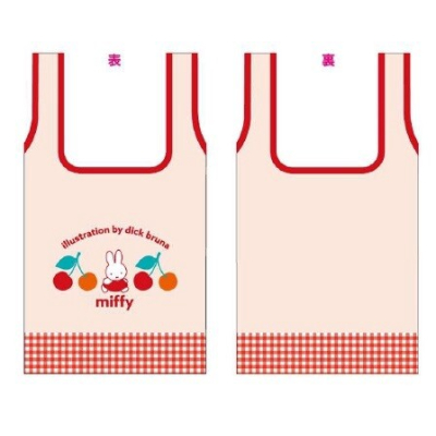 Eco Bag Miffy Retro Cherry Series - Eco Bag One Point (エコバッグ ミッフィー レトロチェリーシリーズ - エコバッグ ワンポイト)