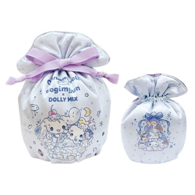 Drawstring bag Cinnamoroll Kogimyun x DOLLYMIX Sanrio Characters - Drawstring bag BL (巾着 シナモロールこぎみゅん×DOLLYMIX サンリオキャラクターズ - 巾着 BL)