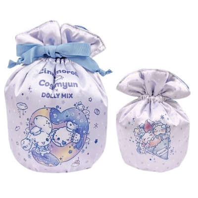 Drawstring Bag Cinnamoroll Kogimyun x DOLLYMIX Sanrio Characters - PU Drawstring Bag (巾着 シナモロールこぎみゅん×DOLLYMIX サンリオキャラクターズ - 巾着 PU)