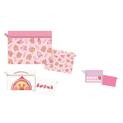 Kobito Zukan Triple Pouch - Triple Pouch Hidden Peach (こびとづかん 3連ポーチ - 3連ポーチ カクレモモジリ)