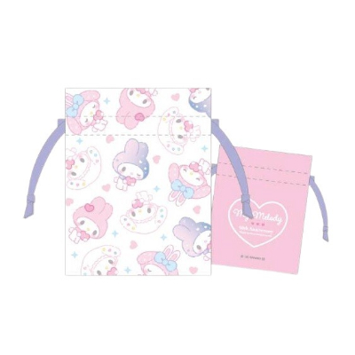 My Melody 50th Anniversary Girly Pop Heart Mamekinchaku Sanrio Characters - Mamekinchaku WH (マイメロディ50th ガーリーポップハート 豆巾着 サンリオキャラクターズ - 豆巾着 WH)