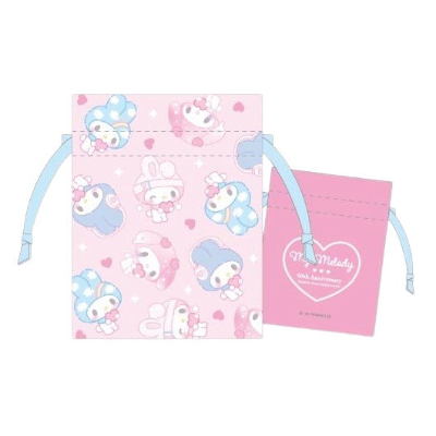 My Melody 50th Anniversary Girly Pop Heart Mamekinchaku Sanrio Characters - Mamekinchaku PK (マイメロディ50th ガーリーポップハート 豆巾着 サンリオキャラクターズ - 豆巾着 PK)